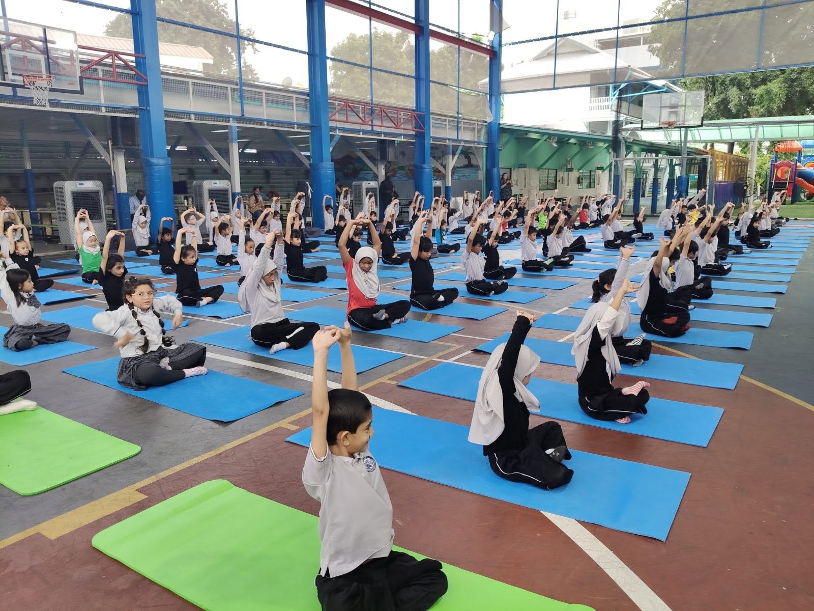 Stretch, Breathe and Relax: Yoga Workshop Engages 200 Students at Crescent International School